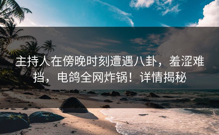 主持人在傍晚时刻遭遇八卦，羞涩难挡，电鸽全网炸锅！详情揭秘